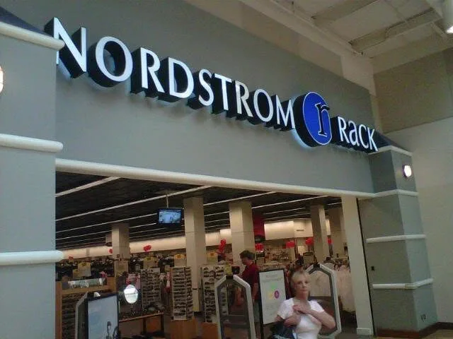Channel-letter storefront sign — Nordstrom Rack