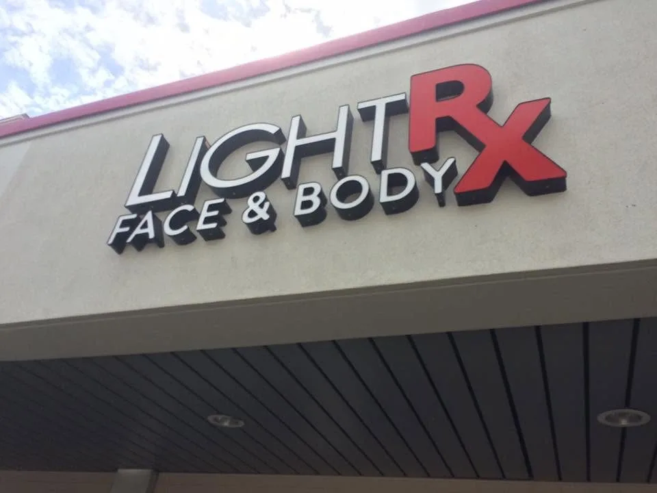 Illuminated channel letters — LightRx Face & Body