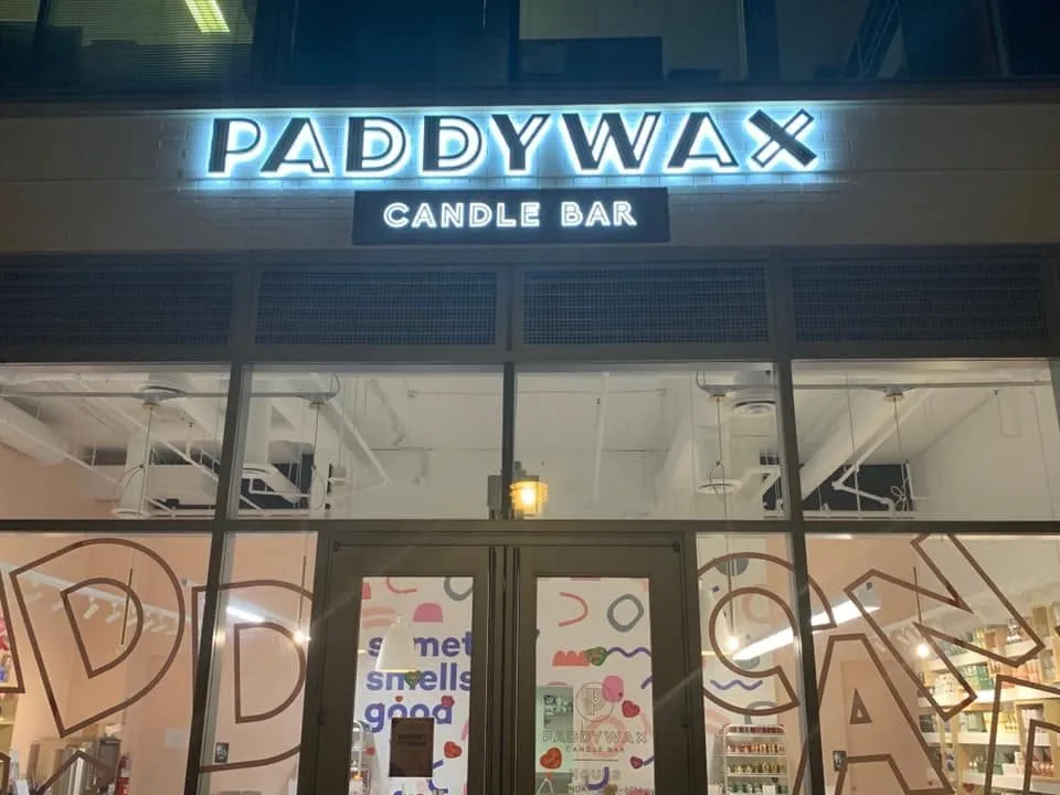 Custom dimensional letters — Paddywax Candle Bar